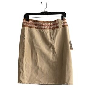 RUFF HEWN Jean Skirt Size 8 Denim Pencil Cottagecore Boho Velvet Floral NWT